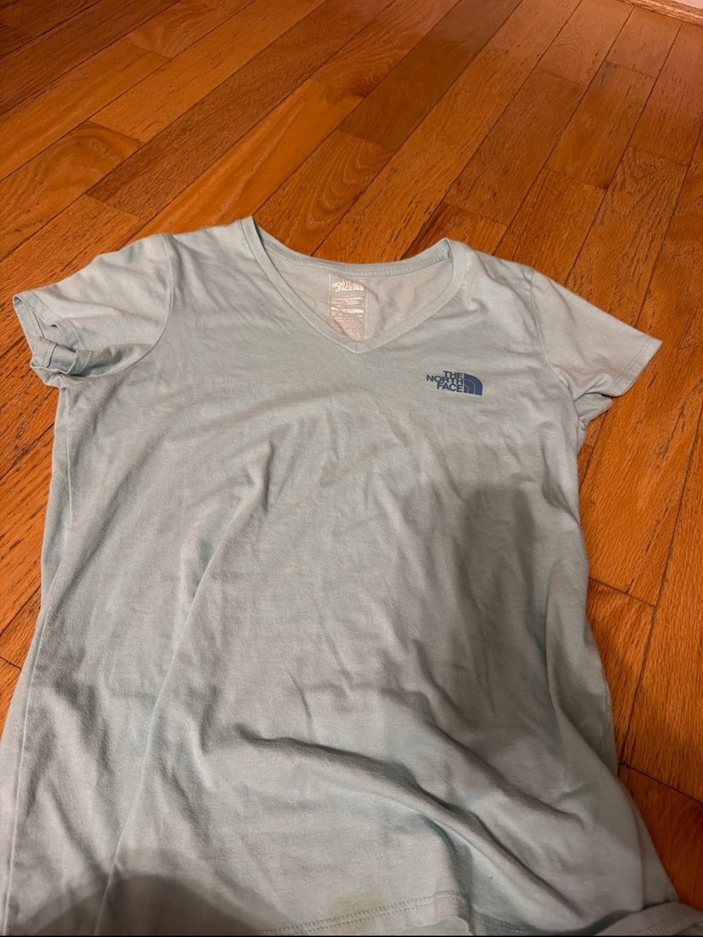 The North Face Women's Pale Blue V-Neck Tee